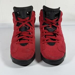 Jordan Air Jordan 6 Retro Shoes Youth Size 5Y Red Suede Toro Bravo 384665-600